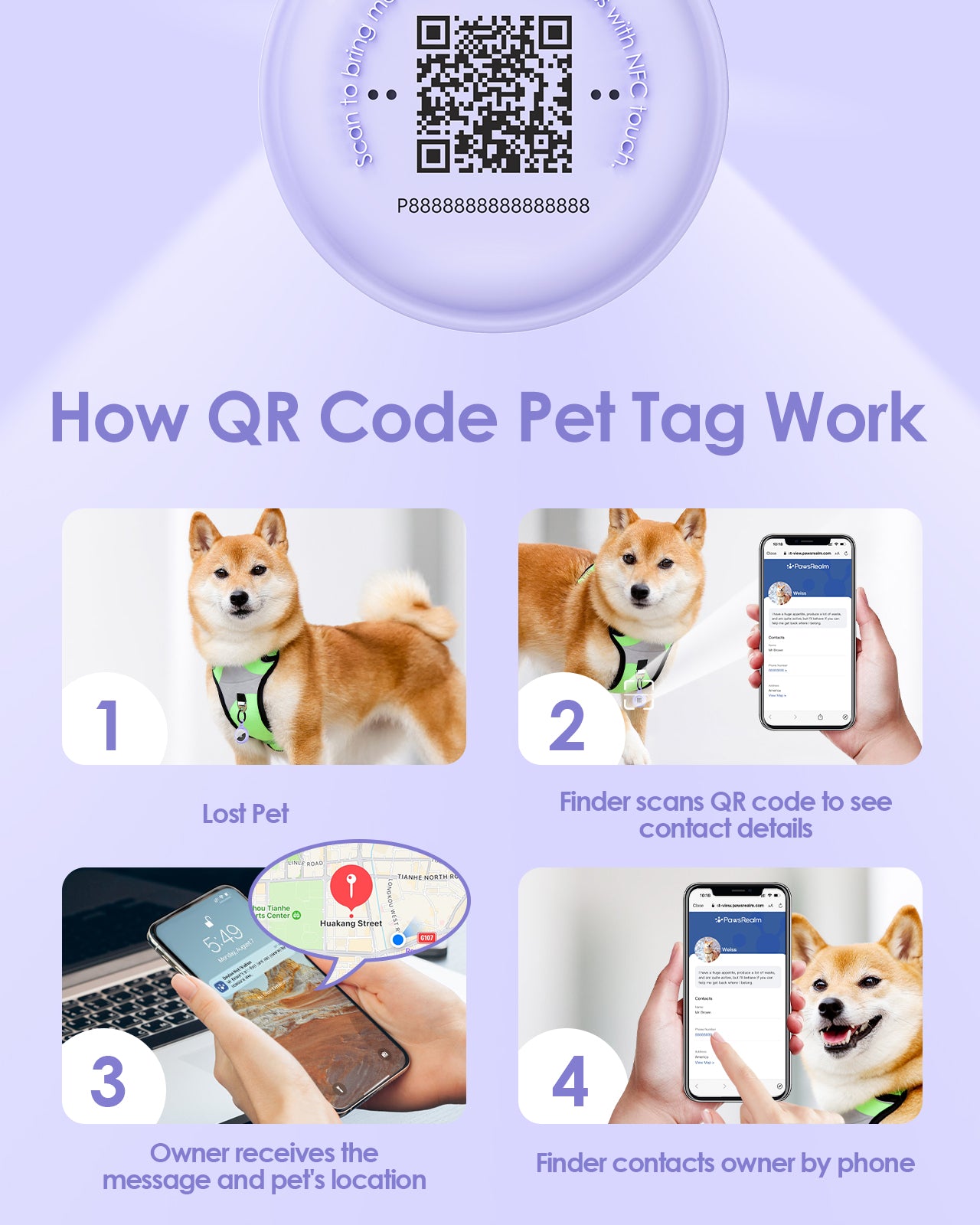 Pawsrealm Smart AirTag Holder