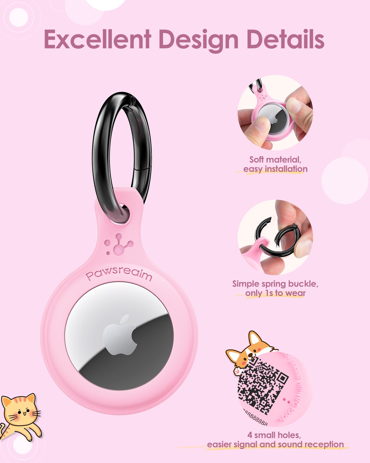 Pawsrealm Smart AirTag Holder